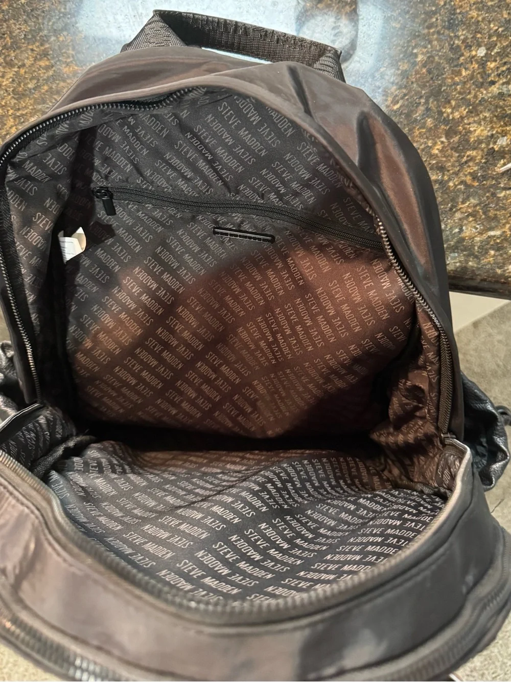 Steve Madden Black Nylon Utility Backpack